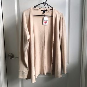 Beige Forever 21 long cardigan (28 inches long)